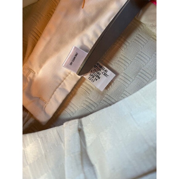 Banana Republic Hampton Pants Women's White Cream Checkerboard Cropped Petite 8 - Picture 5 of 15